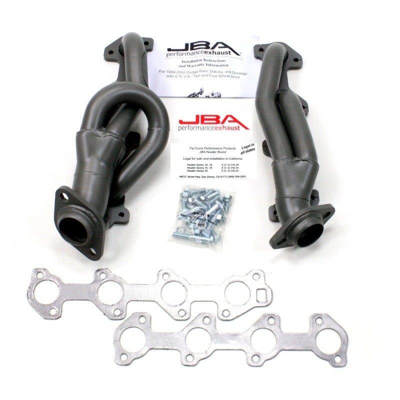 JBA 04-07 Dodge Dakota 4.7L PowerTech 1-1/2in Primary Ti Ctd Cat4Ward Header JBA 04-07 Dodge Dakota 4.7L PowerTech 1-1/2in Primary Ti Ctd Cat4Ward Header