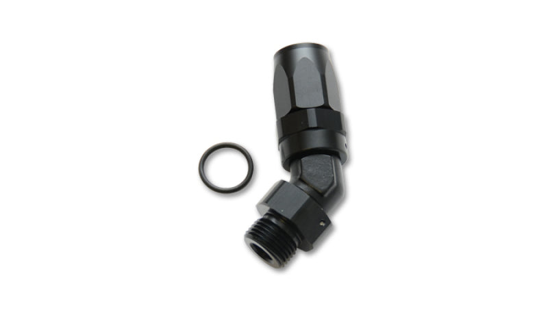 Vibrant Male -8AN 45 Degree Hose End Fitting - 9/16-18 Thread (6) Vibrant Male -8AN 45 Degree Hose End Fitting - 9/16-18 Thread (6)