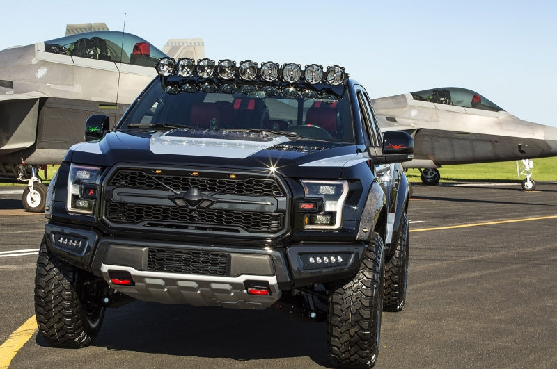 KC HiLiTES 17-18 Ford Raptor 57in. Pro6 Gravity LED 9-Light 180w Combo Beam Overhead Light Bar Sys KC HiLiTES 17-18 Ford Raptor 57in. Pro6 Gravity LED 9-Light 180w Combo Beam Overhead Light Bar Sys