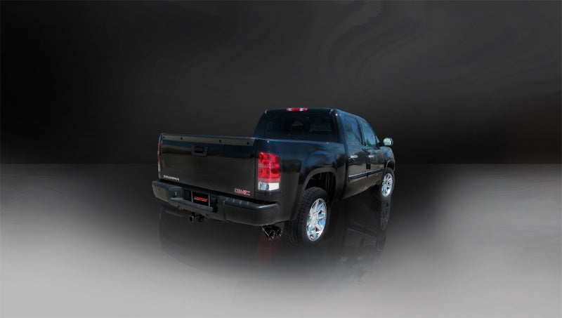 Corsa 10-10 GMC Sierra Denali 6.2L V8 3in Cat-Back Single Side w Twin 4in Black Pro-Series T Corsa 10-10 GMC Sierra Denali 6.2L V8 3in Cat-Back Single Side w Twin 4in Black Pro-Series T