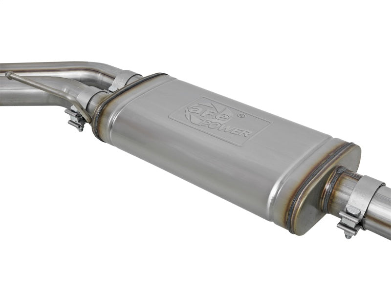 aFe Rebel Series 3in. to 2.5in. 409 SS C/B Exhaust 11-14 Ford F-150 V6-3.5L (tt) - Polished Tip aFe Rebel Series 3in. to 2.5in. 409 SS C/B Exhaust 11-14 Ford F-150 V6-3.5L (tt) - Polished Tip