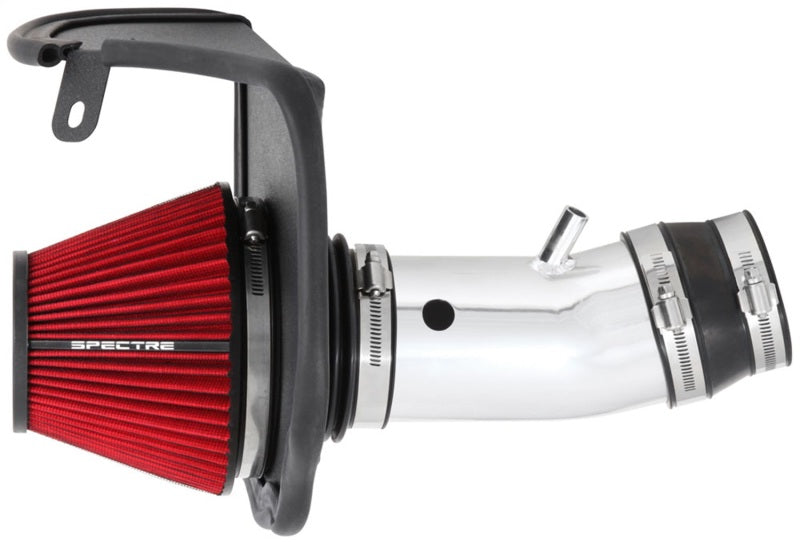 Spectre 11-14 Challenger/Charger V8-6.4L F/I Air Intake Kit - Polished w/Red Filter Spectre 11-14 Challenger/Charger V8-6.4L F/I Air Intake Kit - Polished w/Red Filter