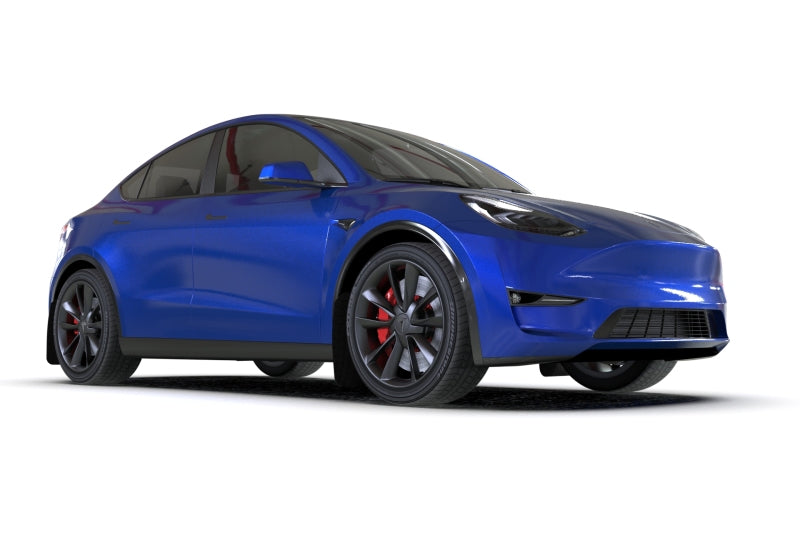 Rally Armor 20-26 Tesla Model Y, Juniper Y Black UR Mud Flap w/Blue Logo Rally Armor 20-26 Tesla Model Y, Juniper Y Black UR Mud Flap w/Blue Logo