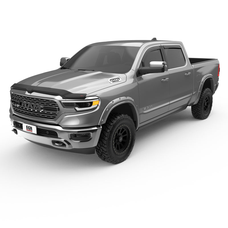 EGR 2019 Dodge Ram 1500 Quad Cab SlimLine In-Channel WindowVisors Set of 4 - Dark Smoke EGR 2019 Dodge Ram 1500 Quad Cab SlimLine In-Channel WindowVisors Set of 4 - Dark Smoke