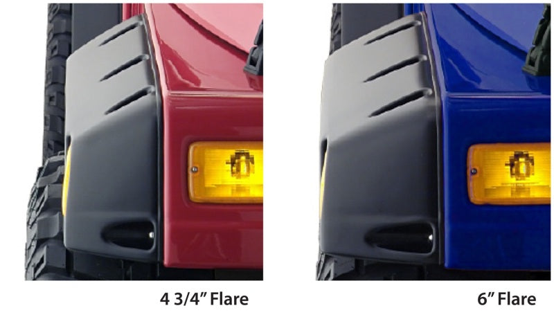 Bushwacker 97-06 Jeep TJ Pocket Style Flares 4pc - Black Bushwacker 97-06 Jeep TJ Pocket Style Flares 4pc - Black
