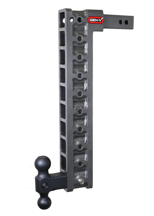 Gen-Y Mega Duty 2in Shank 22.5in Drop 10K Hitch w/GH-031 Dual-Ball/GH-0100 Stabilizer Kit Gen-Y Mega Duty 2in Shank 22.5in Drop 10K Hitch w/GH-031 Dual-Ball/GH-0100 Stabilizer Kit