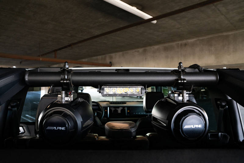 DV8 Offroad 21-22 Ford Bronco 4dr Rear Speaker & Light Mount Bar DV8 Offroad 21-22 Ford Bronco 4dr Rear Speaker & Light Mount Bar