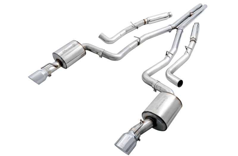AWE Tuning 2017+ Dodge Charger 5.7L Touring Edition Exhaust - Non-Resonated - Chrome Silver Tips AWE Tuning 2017+ Dodge Charger 5.7L Touring Edition Exhaust - Non-Resonated - Chrome Silver Tips