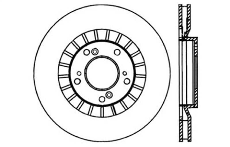 StopTech 00-09 Honda S2000 Front Drilled Left Rotor StopTech 00-09 Honda S2000 Front Drilled Left Rotor