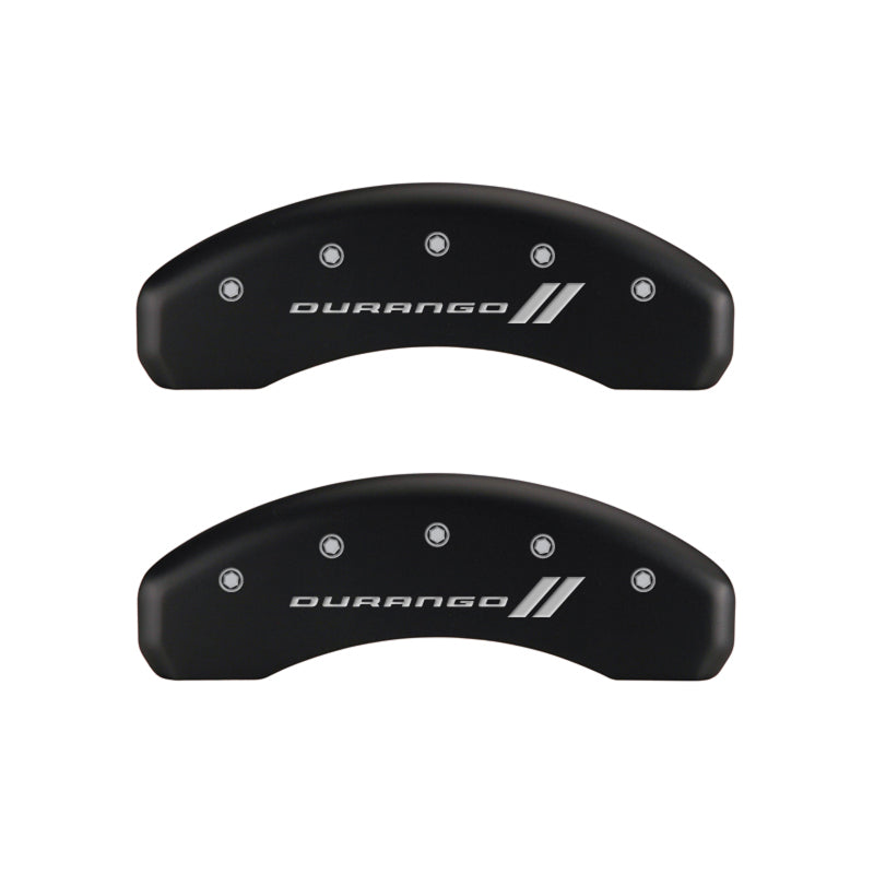 MGP 4 Caliper Covers Engraved Front & Rear With stripes/Durango Red finish silver ch MGP 4 Caliper Covers Engraved Front & Rear With stripes/Durango Red finish silver ch