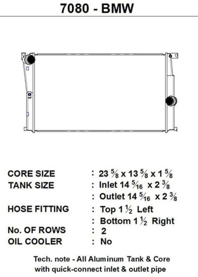 CSF BMW 2 Series (F22/F23) / BMW 3 Series (F30/F31/F34) / BMW 4 Series (F32/F33/F36) M/T Radiator CSF BMW 2 Series (F22/F23) / BMW 3 Series (F30/F31/F34) / BMW 4 Series (F32/F33/F36) M/T Radiator