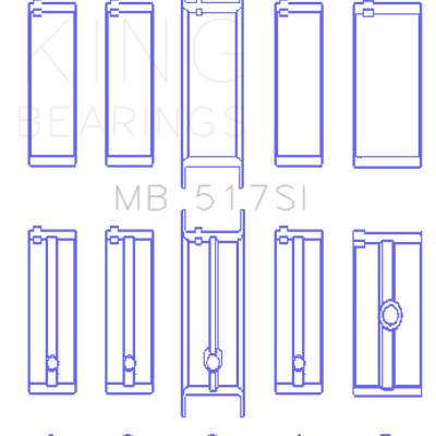 King Engine Bearings Chrysler 360 / 360CI 5.9L V8 (Size .010) Main Bearing Set