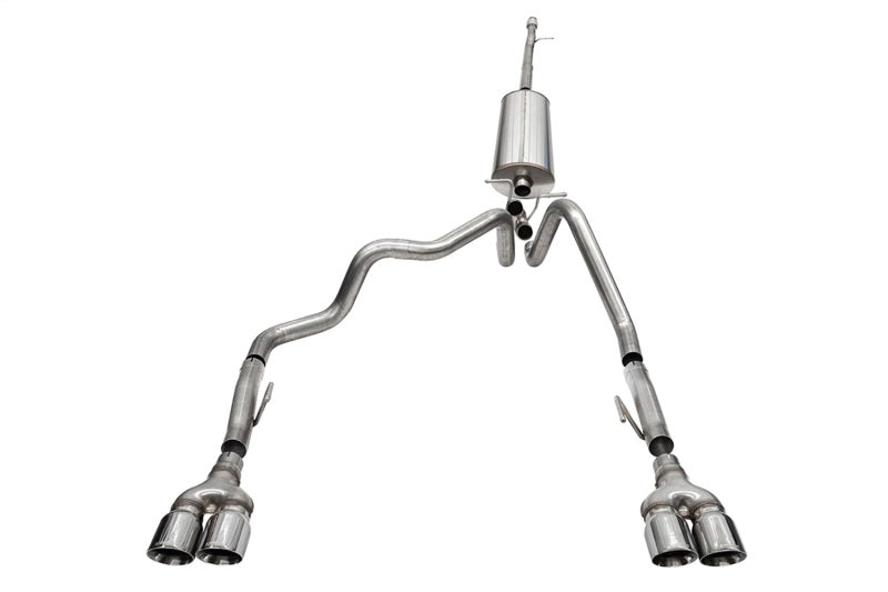 Corsa 2022-2024 Chevrolet Silverado 1500 Cat-Back Dual Rear Exit with Twin 4in Polished Tips Corsa 2022-2024 Chevrolet Silverado 1500 Cat-Back Dual Rear Exit with Twin 4in Polished Tips
