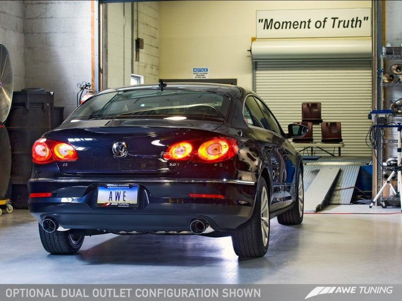 AWE Tuning VW CC Touring Edition Exhaust Dual Outlet - Chrome Silver Tips AWE Tuning VW CC Touring Edition Exhaust Dual Outlet - Chrome Silver Tips