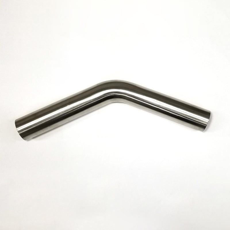 Stainless Bros 1.50in Diameter 1.5D / 2.25in CLR 45 Degree Bend 6.5in leg/6.5in leg Mandrel Bend Stainless Bros 1.50in Diameter 1.5D / 2.25in CLR 45 Degree Bend 6.5in leg/6.5in leg Mandrel Bend