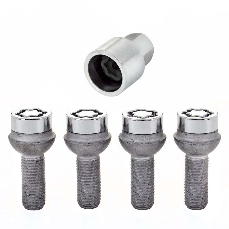 McGard Wheel Lock Bolt Set - 4pk. (Radius Seat) M12X1.5 / 17mm Hex / 27.9mm Shank Length - Chrome McGard Wheel Lock Bolt Set - 4pk. (Radius Seat) M12X1.5 / 17mm Hex / 27.9mm Shank Length - Chrome