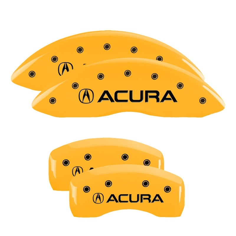 MGP 4 Caliper Covers Engraved Front & Rear Acura Yellow finish black ch MGP 4 Caliper Covers Engraved Front & Rear Acura Yellow finish black ch