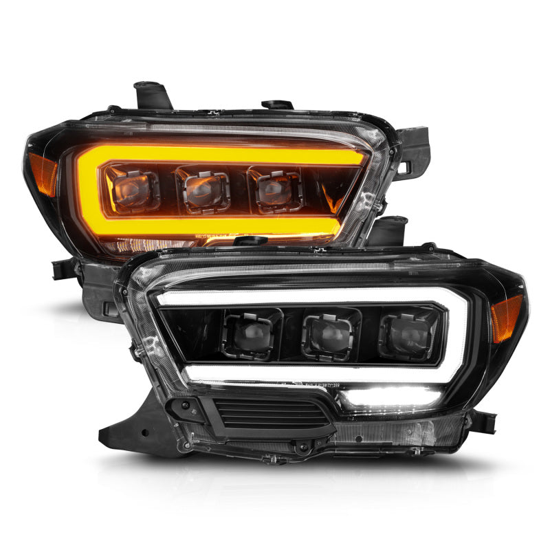 ANZO 16-22 Toyota Tacoma SR/SR5 ONLY Full LED Proj Headlights w/Light Bar Seq. Blk w/Initiation Lgt ANZO 16-22 Toyota Tacoma SR/SR5 ONLY Full LED Proj Headlights w/Light Bar Seq. Blk w/Initiation Lgt