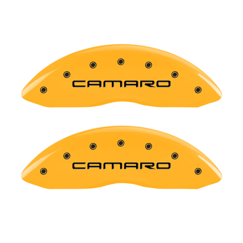 MGP 4 Caliper Covers Engraved Front Camaro Rear Z28 Yellow Finish Black Char 2000 Chevy Camaro MGP 4 Caliper Covers Engraved Front Camaro Rear Z28 Yellow Finish Black Char 2000 Chevy Camaro