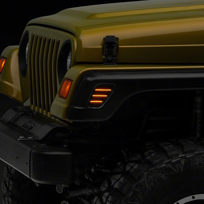 Raxiom 97-06 Jeep Wrangler TJ Axial Series LED Side Marker Lamps- Smoked