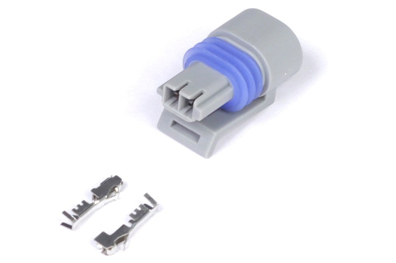 Haltech Delphi 2 Pin GM Style Air Temp Connector Grey Plug & Pins Haltech Delphi 2 Pin GM Style Air Temp Connector Grey Plug & Pins