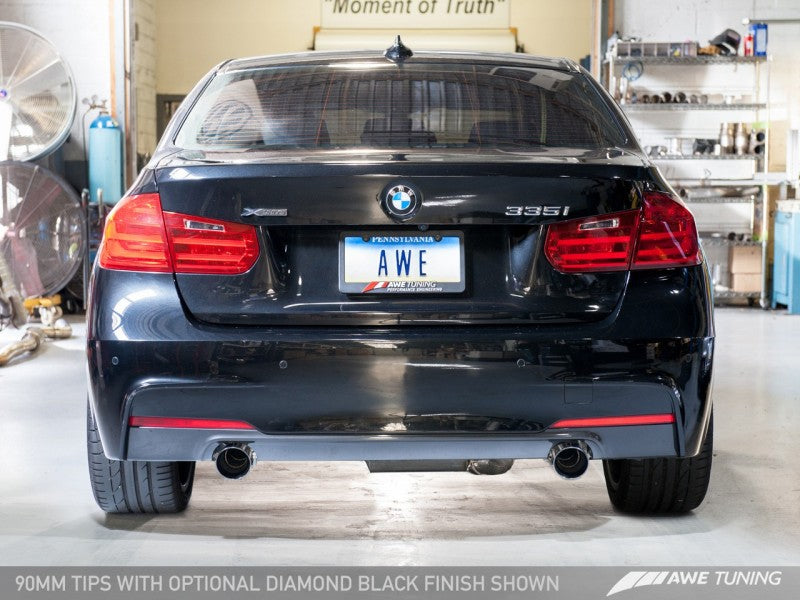 AWE Tuning BMW F3X 335i/435i Touring Edition Axle-Back Exhaust - Diamond Black Tips (90mm) AWE Tuning BMW F3X 335i/435i Touring Edition Axle-Back Exhaust - Diamond Black Tips (90mm)