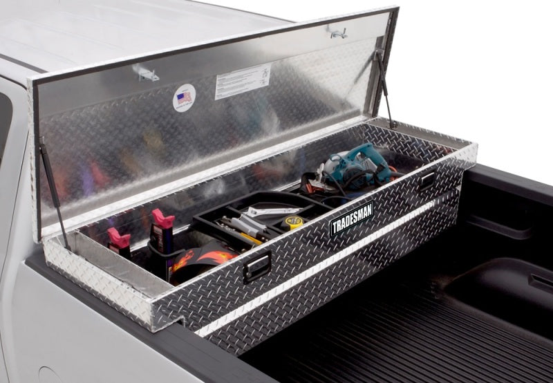 Tradesman Aluminum Single Lid Cross Bed Truck Tool Box (63in.) - Black Tradesman Aluminum Single Lid Cross Bed Truck Tool Box (63in.) - Black