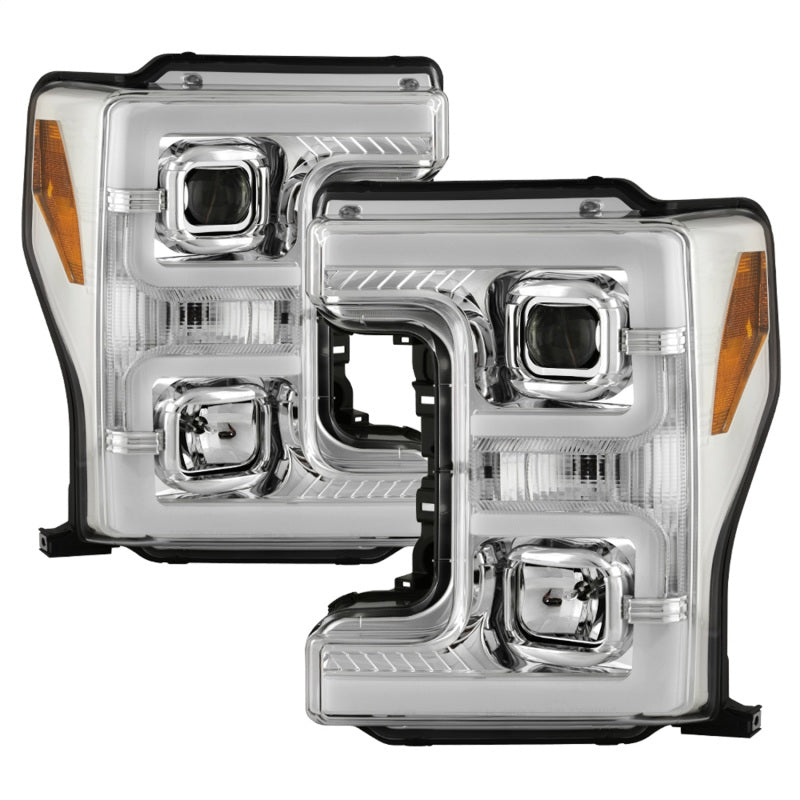 Spyder 17-18 Ford F250/F350/F450 Halogen Model Only -White Light Bar- Chrome- PRO-YD-FS17HALSI-C Spyder 17-18 Ford F250/F350/F450 Halogen Model Only -White Light Bar- Chrome- PRO-YD-FS17HALSI-C