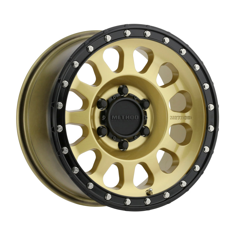 Method MR315 17x8.5 0mm Offset 6x5.5 106.25mm CB Gold/Black Street Loc Wheel Method MR315 17x8.5 0mm Offset 6x5.5 106.25mm CB Gold/Black Street Loc Wheel