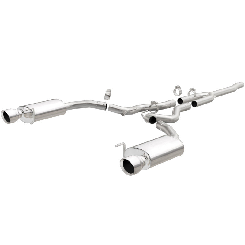 MagnaFlow Cat Back, SS, 2.5in, Street, Dual Split Polished 4.5in Tips 2015 Ford Mustang Ecoboost MagnaFlow Cat Back, SS, 2.5in, Street, Dual Split Polished 4.5in Tips 2015 Ford Mustang Ecoboost