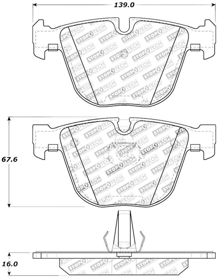 StopTech Street Touring 06-09 BMW M5 E60 / 07-09 M6 E63/E63 Rear Brake Pads StopTech Street Touring 06-09 BMW M5 E60 / 07-09 M6 E63/E63 Rear Brake Pads