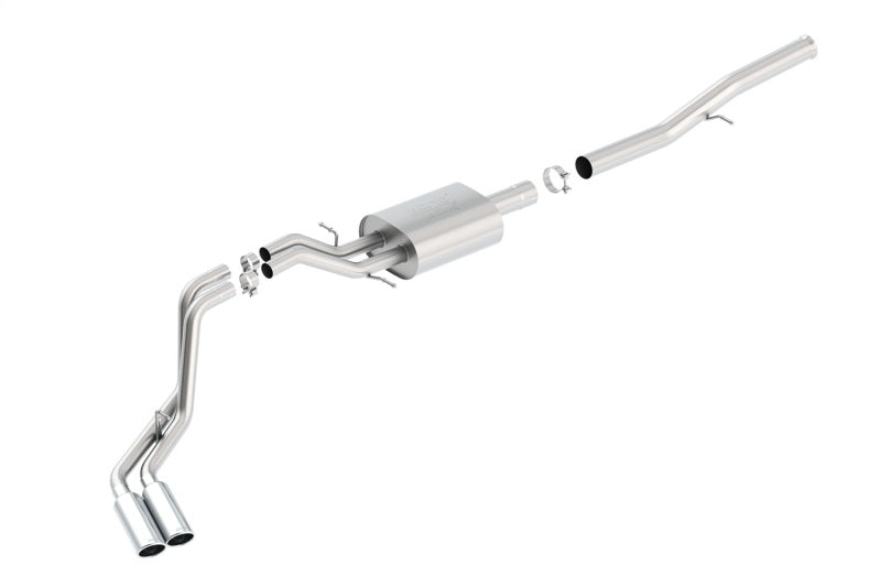 Borla 14 Silv/Sierra 1500 EC Std/CC Short 143.5in WB ATAK Dual Rolled Side Exit Cat-Back Exhaust Borla 14 Silv/Sierra 1500 EC Std/CC Short 143.5in WB ATAK Dual Rolled Side Exit Cat-Back Exhaust