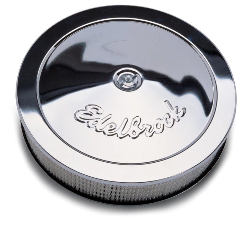 Edelbrock Air Cleaner Pro-Flo Series Round Steel Top Paper Element 14In Dia X 3 75In Dropped Base Edelbrock Air Cleaner Pro-Flo Series Round Steel Top Paper Element 14In Dia X 3 75In Dropped Base