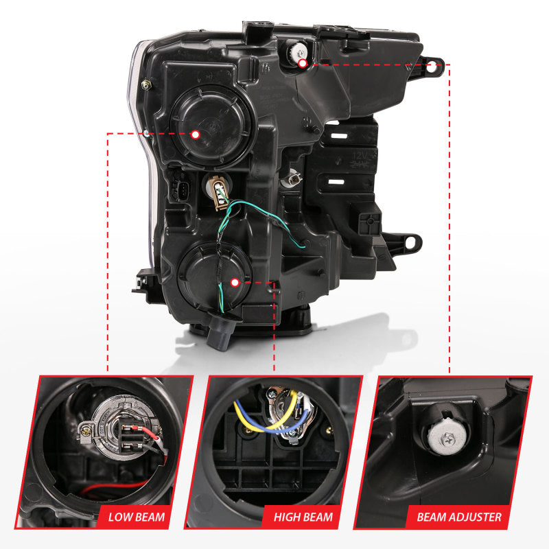 ANZO 2018-2019 Ford F-150 Projector Plank Style H.L. Black Amber (Without Switchback) ANZO 2018-2019 Ford F-150 Projector Plank Style H.L. Black Amber (Without Switchback)