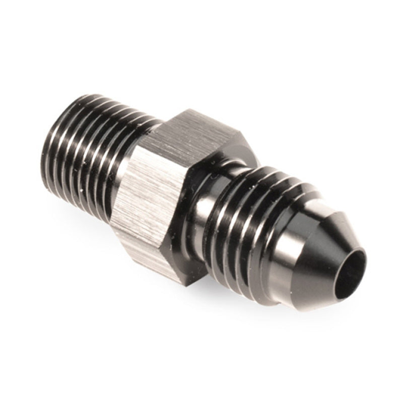 Snow Performance 1/8in NPT To 4AN Straight Water Fitting (Black) Snow Performance 1/8in NPT To 4AN Straight Water Fitting (Black)