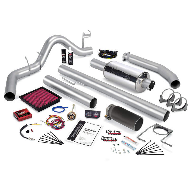 Banks Power 01 Dodge 5.9L 235Hp Ext Cab Stinger System - SS Single Exhaust w/ Black Tip Banks Power 01 Dodge 5.9L 235Hp Ext Cab Stinger System - SS Single Exhaust w/ Black Tip