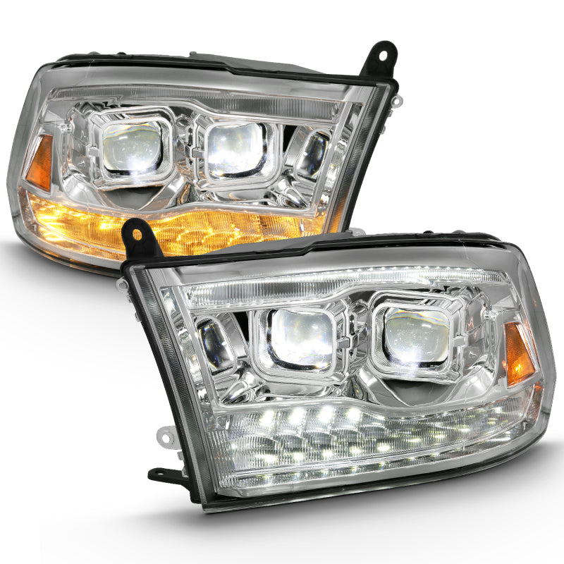 ANZO 2009-2018 Dodge Ram 1500 Led Projector Plank Style Switchback H.L Halo Chrome Amber (OE Style) ANZO 2009-2018 Dodge Ram 1500 Led Projector Plank Style Switchback H.L Halo Chrome Amber (OE Style)
