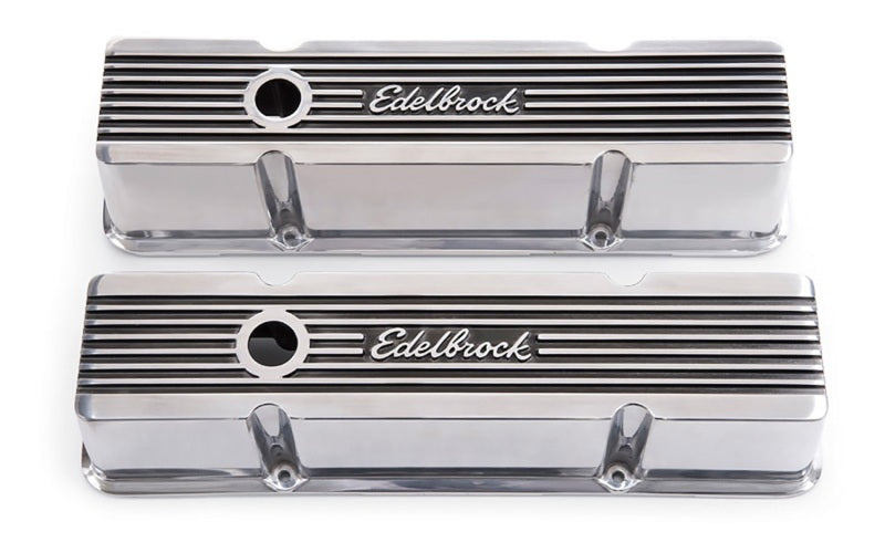 Edelbrock Valve Cover Elite II Series Chevrolet 1959-1986 262-400 CI V8 Tall Polished Edelbrock Valve Cover Elite II Series Chevrolet 1959-1986 262-400 CI V8 Tall Polished