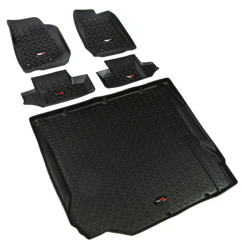 Rugged Ridge Floor Liner Front/Rear/Cargo Black 2007-2010 Jeep Wrangler JK 2 Dr Rugged Ridge Floor Liner Front/Rear/Cargo Black 2007-2010 Jeep Wrangler JK 2 Dr