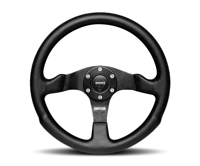 Momo Competition Steering Wheel 350 mm - Black AirLeather/Black Spokes Momo Competition Steering Wheel 350 mm - Black AirLeather/Black Spokes