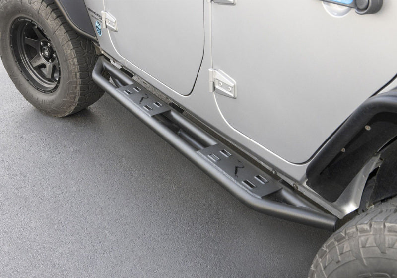 Rampage 07-18 Jeep Wrangler JK Unlimited TrailCrawler Rock Slider & Rocker Guard - Black Rampage 07-18 Jeep Wrangler JK Unlimited TrailCrawler Rock Slider & Rocker Guard - Black