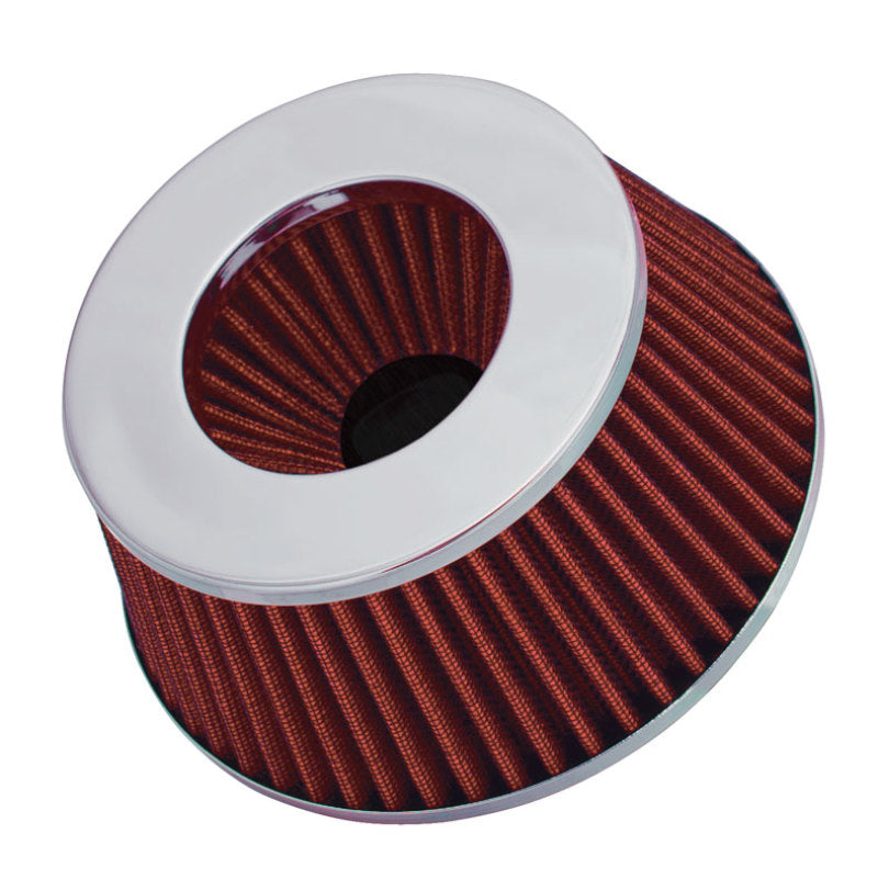 Spectre Adjustable Conical Air Filter 2-1/2in. Tall (Fits 3in. / 3-1/2in. / 4in. Tubes) - Red Spectre Adjustable Conical Air Filter 2-1/2in. Tall (Fits 3in. / 3-1/2in. / 4in. Tubes) - Red