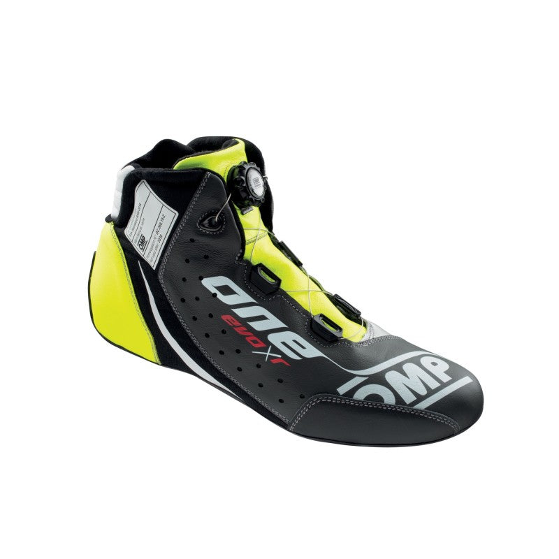OMP One Evo X R Shoes Black/Silver/Fluorescent Yellow - Size 42 (Fia 8856-2018) OMP One Evo X R Shoes Black/Silver/Fluorescent Yellow - Size 42 (Fia 8856-2018)