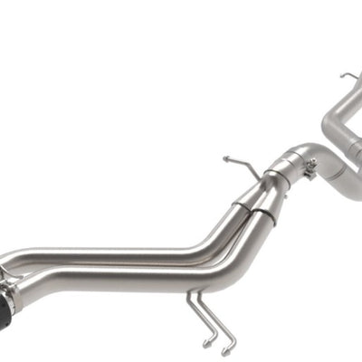 aFe Takeda 2-1/2in to 3in  SS-304 Cat-Back Exhaust w/ C/F Tips 13-17 Hyundai Veloster L4-1.6L
