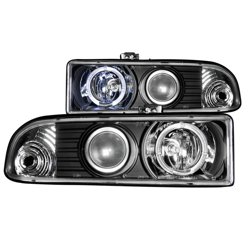 ANZO 1998-2005 Chevrolet S-10 Projector Headlights w/ Halo Black ANZO 1998-2005 Chevrolet S-10 Projector Headlights w/ Halo Black