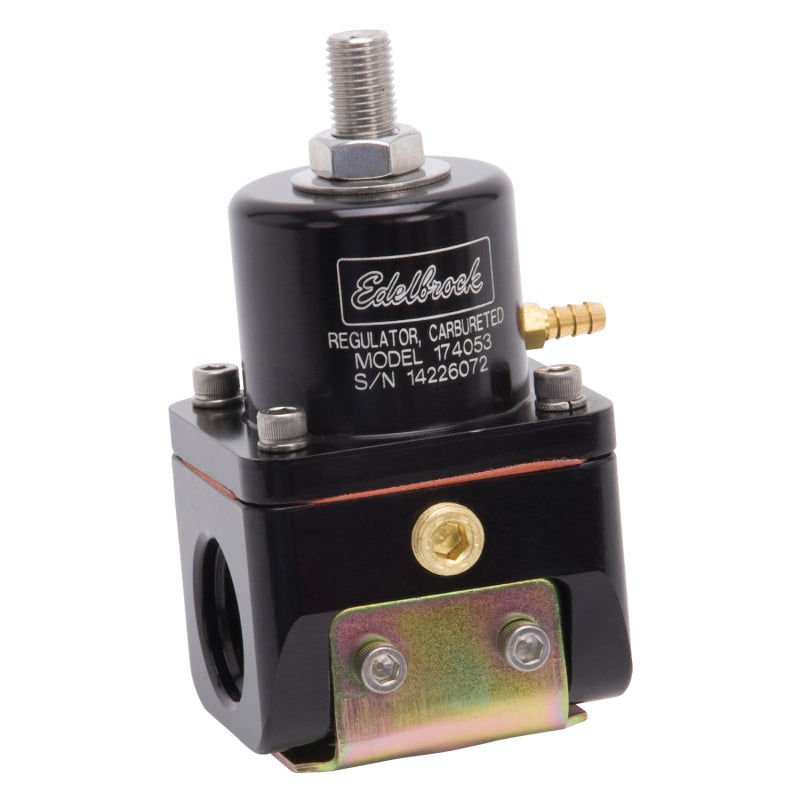 Edelbrock Fuel Pressure Regulator Carbureted 180 GPH 5-10 PSI -10 In/Out -6 Return Black Edelbrock Fuel Pressure Regulator Carbureted 180 GPH 5-10 PSI -10 In/Out -6 Return Black