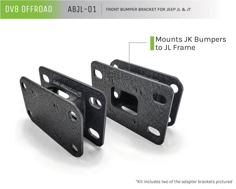 DV8 Offroad Jeep JK to Jeep JL Front Bumper Adapter Bracket DV8 Offroad Jeep JK to Jeep JL Front Bumper Adapter Bracket