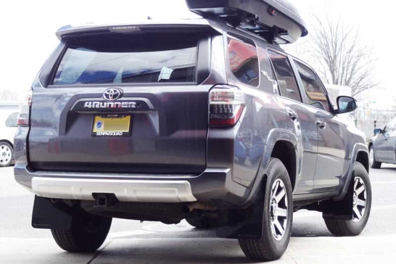Rally Armor 12-24 Toyota 4Runner Black UR Mud Flap w/White Logo Rally Armor 12-24 Toyota 4Runner Black UR Mud Flap w/White Logo