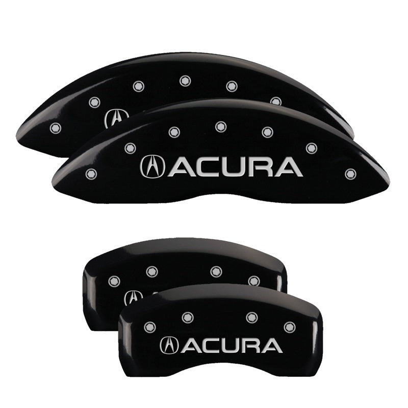 MGP 4 Caliper Covers Engraved Front & Rear Acura Black finish silver ch MGP 4 Caliper Covers Engraved Front & Rear Acura Black finish silver ch