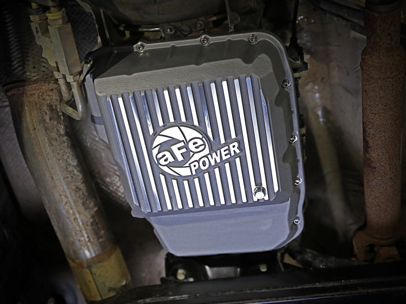 aFe Transmission Pan Raw w/ Machined Fins 13-19 Dodge Diesel Trucks L6-6.7L (td) aFe Transmission Pan Raw w/ Machined Fins 13-19 Dodge Diesel Trucks L6-6.7L (td)